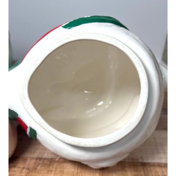 Vintage Christmas Bear Cookie Jar Ceramic Holiday Kitchen Decor - Picture 4 of 7